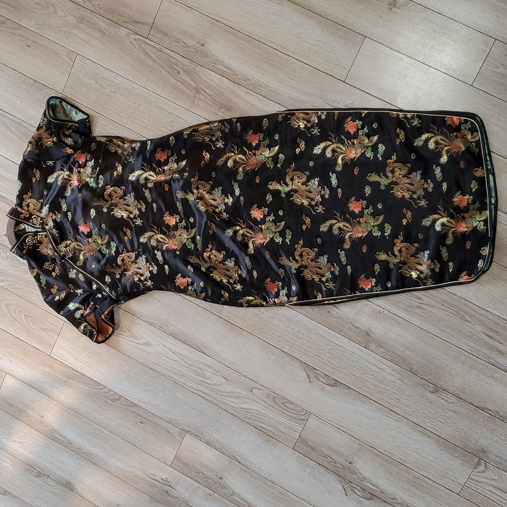 Cielo Lulu Silk Asian Print Dress